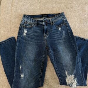 Judy Blue SIZE 7 Distressed Boyfriend Jeans